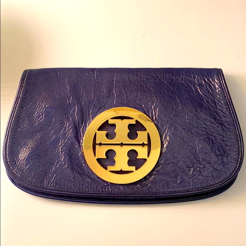 Tory Burch Navy Blue Clutch